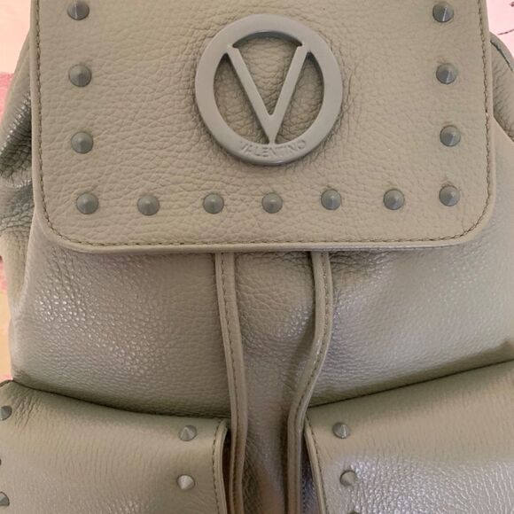 NWT Valentino Backpack Rockstud Green Leather Authentic - Picture 8 of 16